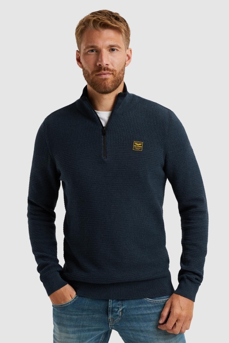 PME legend half zip collar cotton mouline